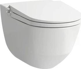 Laufen Cleanet Riva Dusch-WC Tiefspüler, spülrandlos, inkl. Sitz mit Deckel mit Absenkautomatik und Fernbedienung weiß