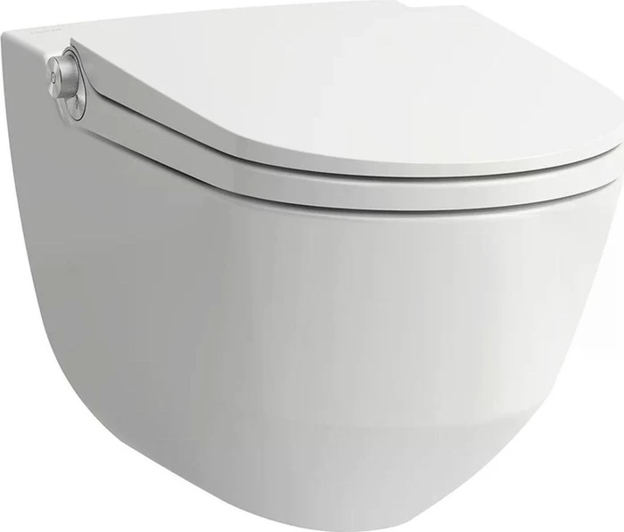 Laufen Cleanet Riva Dusch-WC Tiefspüler, spülrandlos, inkl. Sitz mit Deckel mit Absenkautomatik und Fernbedienung weiß