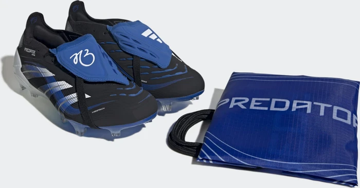 adidas Predator Elite JB Fold-Over Tongue FG core black/cloud white/glow blue