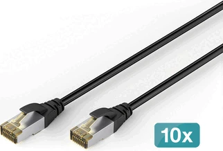 Digitus Patchkabel, Cat6a, S/FTP, RJ-45/RJ-45, 2m, schwarz, 10er-Pack