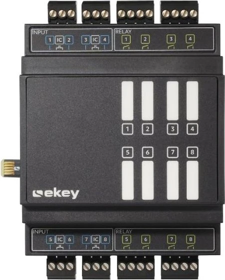 ekey home Controller-Erweiterungsmodul REG 8 Relais/Eingänge, 4TE REG, Schaltaktor