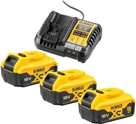 DeWalt DCB1104P3 XR Starterset 18V, 5.0Ah, Li-Ionen, 3 Akkus [15.0Ah] [270Wh]