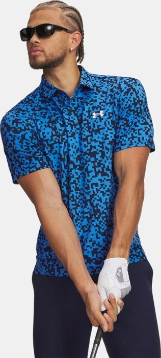 Under Armour Tee To Green Printed Poloshirt kurzarm midnight navy/blue atlantis/white (Herren)