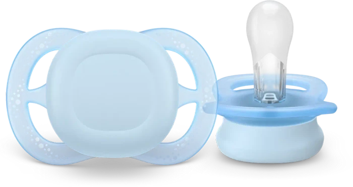 Philips Avent SCF075/02 ultra start Beruhigungsschnuller, 0-2M, Silikon, blau/grün, 2 Stück