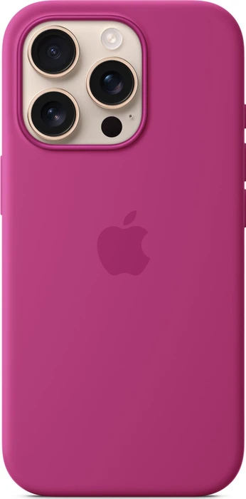 Apple Silikon Case mit MagSafe für iPhone 16 Pro fuchsia