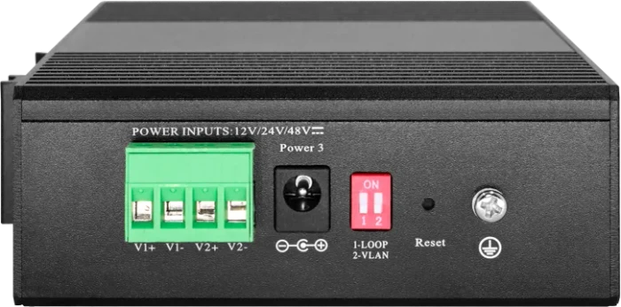 LevelOne IGS Hilbert Industrial Railmount Gigabit Smart Switch, 5x RJ-45, 60W PoE+