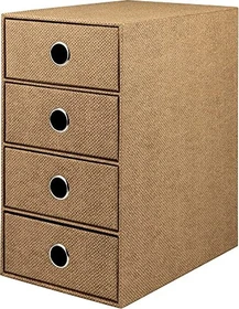 Rössler 4er Schubladenbox, 4 Schubladen, A5, haselnuss
