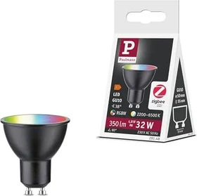 Paulmann SmartHome Zigbee LED Reflektor GU10 4.8W RGBW+ schwarz matt