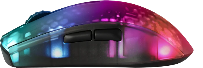 Deltaco DM320 Wireless RGB Lightweight Gaming Mouse schwarz/transluzent, USB