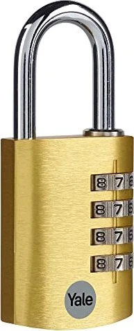 Yale YE3CB/38 Alu gold, Zahlenschloss