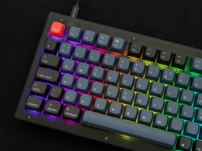 Keychron V1 Knob Version, Frosted Black, LEDs RGB, hot-swap, Keychron K Pro BROWN, USB, DE