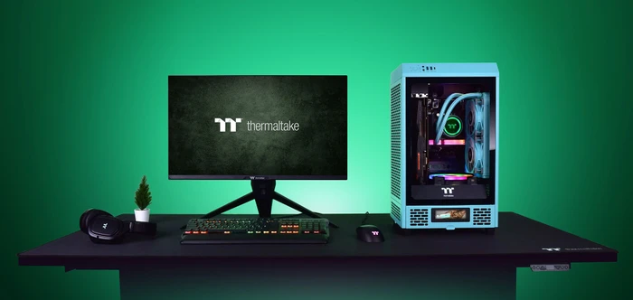 Thermaltake The Tower 200 Turquoise, türkis, Glasfenster, Mini-ITX