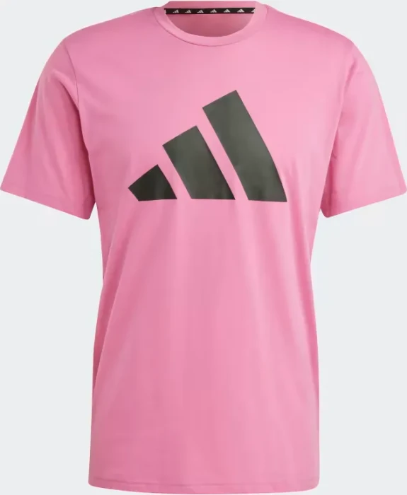 adidas Train Essentials Feelready Logo Funktionsshirt kurzarm preloved fuchsia/black (Herren)