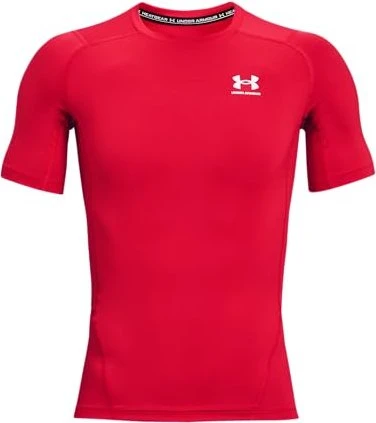 Under Armour HeatGear Armour Funktionsshirt kurzarm rot/weiß (Herren)