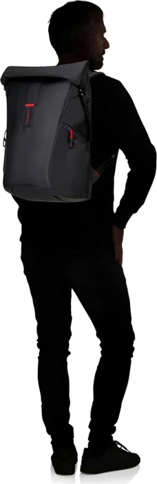 Samsonite Paradiver Light, Rolltop Backpack L, 17.3" Notebook-Rucksack, 49cm, 25/35l, erweiterbar, schwarz