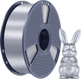 Sunlu Silk PLA+, silber, Spule, 1.75mm, 1.00kg