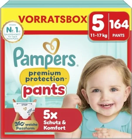 Pampers Premium Protection Pants Gr.5 Einwegwindel, 11-17kg, 164 Stück