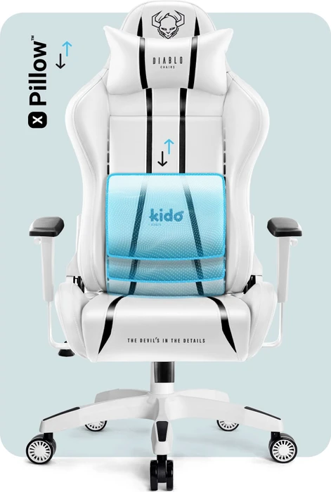 Diablo Chairs X-One 2.0 Kido Kinder-Gamingstuhl, weiß/schwarz