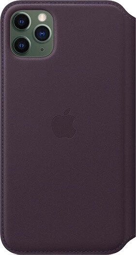 Apple Leder Folio Case für iPhone 11 Pro Max Aubergine