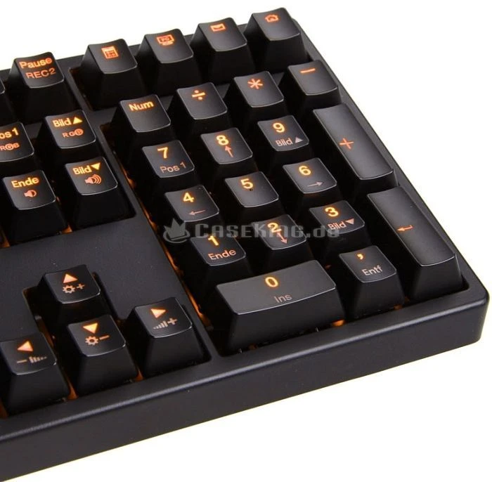 Ducky Shine 3, LEDs orange, MX BROWN, USB, DE