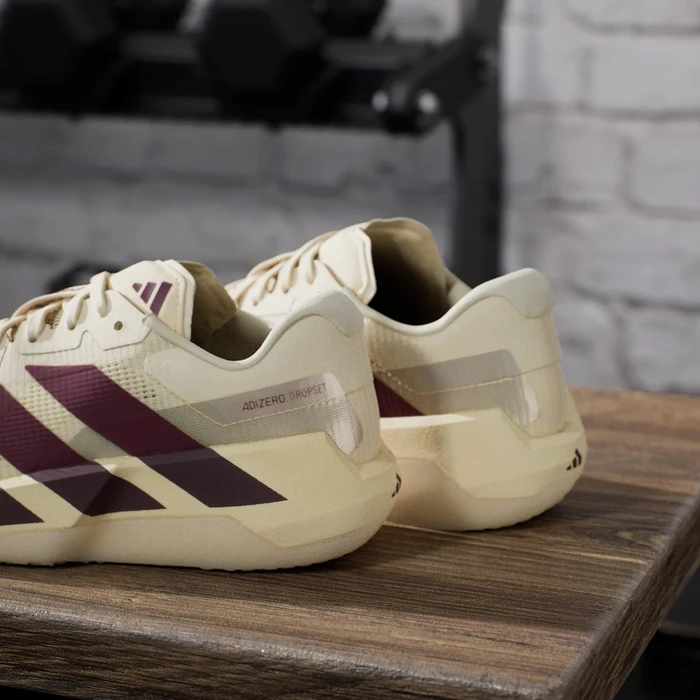adidas Adizero Dropset Pro warm vanilla/maroon (Damen)