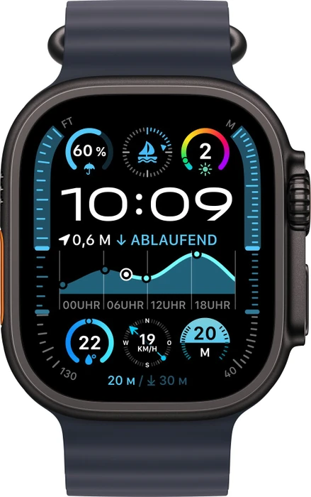 Apple Ocean Armband Verlängerung für Apple Watch Ultra 49mm marine/titan schwarz