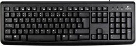 Logitech K110 Keyboard schwarz, USB, DE
