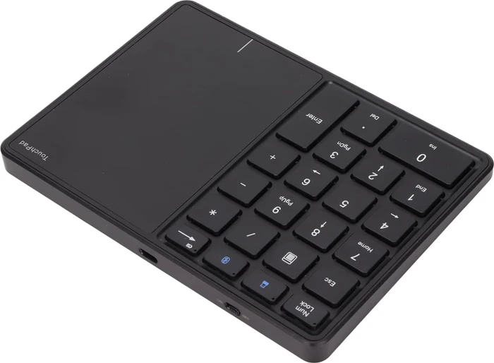 Zunate Wireless Numeric Keypad with Touchpad, schwarz, Bluetooth