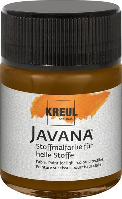 Kreul Javana Stoffmalfarbe für helle Stoffe, dunkelbraun, 50ml