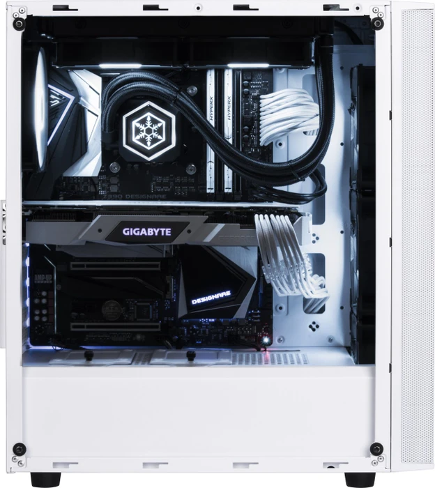 SilverStone Fara R1, weiß, Glasfenster