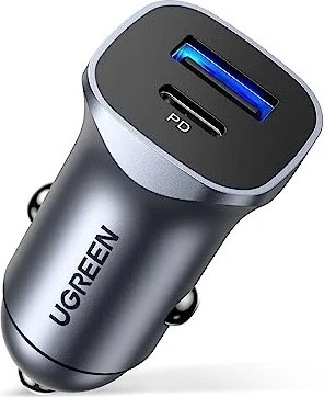 Ugreen 2-Port Car Charger 24W grau