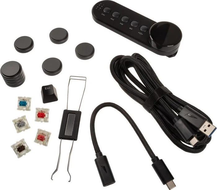 Mountain Everest Max Midnight Black, LEDs RGB, Gunmetal Gray, MX RGB RED, USB, DE