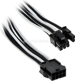 Phanteks 8-Pin PCIe Verlängerung 50cm, sleeved schwarz/weiß (PH-CB8V_BW)