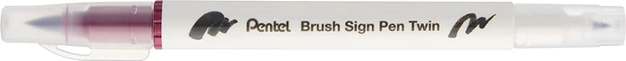 Pentel Brush Sign Pen Twin SESW30C dunkelrot