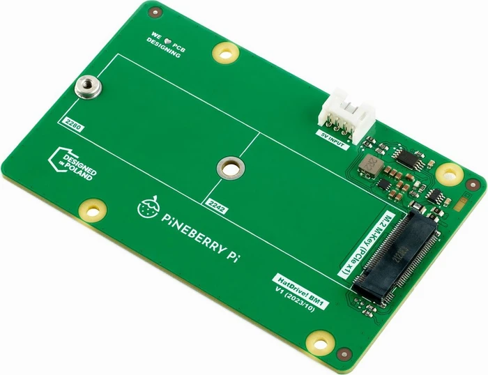 Pineberry Pi HatDrive! Bottom, M.2 M-Key 2230/2242/2280 NVMe Slot für Raspberry Pi 5