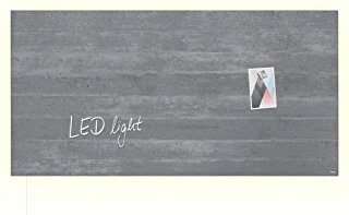 Sigel Artverum LED Glas-Magnetboard, Sichtbeton, 91x46cm