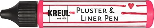 Kreul Pluster & Liner Pen Effektfarbe, neon pink, 29ml