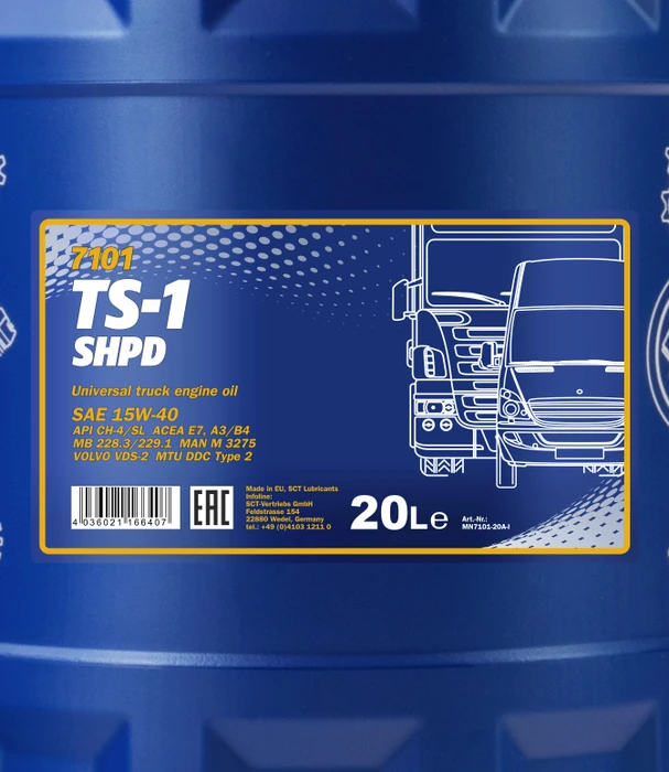 Mannol TS-1 SHPD 15W-40 20l (MN7101-20) – Bild 2 von 2