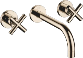 Dornbracht Tara Wandbatterie 190 ohne Ablaufgarnitur champagne