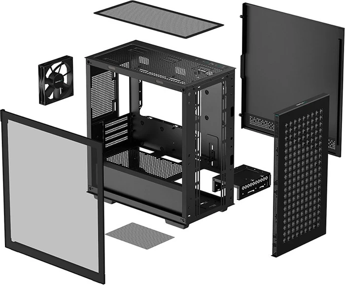 DeepCool CH370, schwarz, Glasfenster