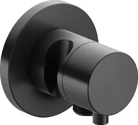 Keuco IXMO 59548 Comfort 3-Wege Umstellventil mit Schlauchanschluss und Brausehalter rund schwarzchrom gebürstet
