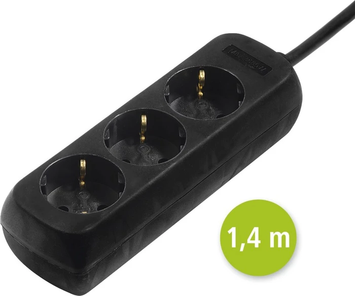 Hama Steckdosenleiste, 3-fach, 1.4m, weiß