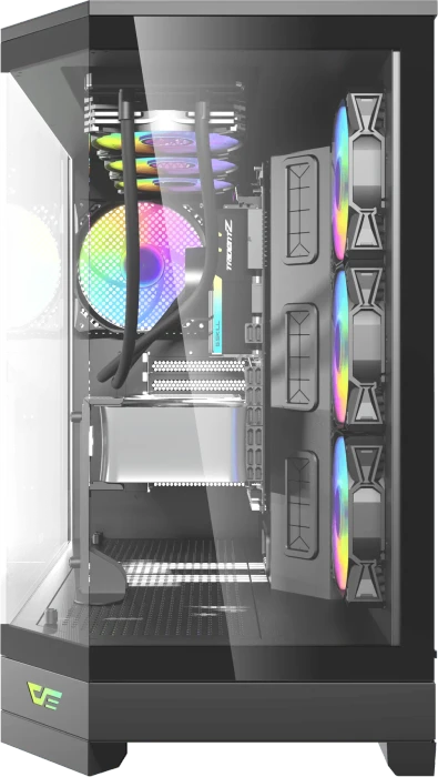 DarkFlash DQX90 Black, Glasfenster