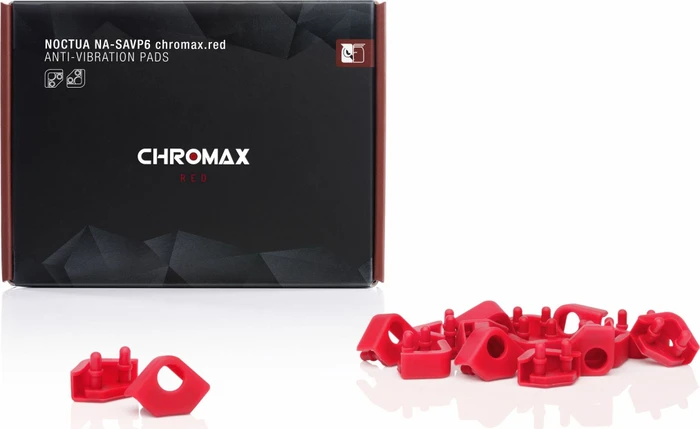 Noctua NA-SAVP5 chromax.red Anti-Vibrations-Pads für 80/92mm Lüfter, rot, 16er-Pack