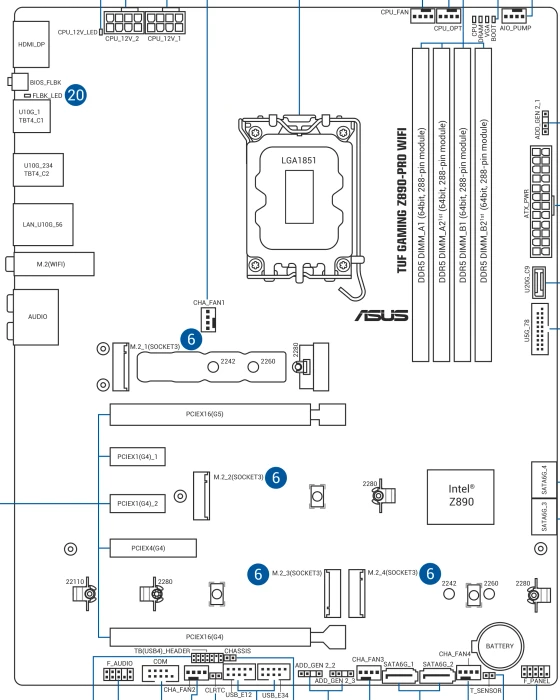 ASUS TUF Gaming Z890-Pro WIFI (Intel 1851)