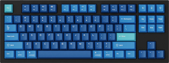 Keychron OEM Dye-Sub Keycap-Set Ocean - Version B, Kunststoff (PBT), Ocean, blau, 114 Tasten, ANSI-US