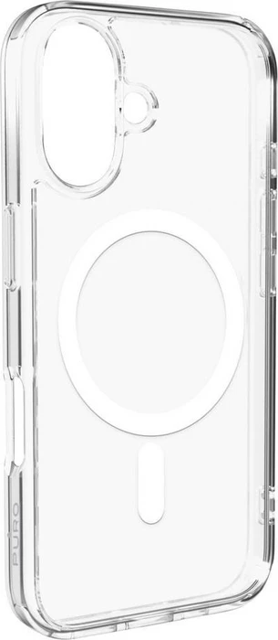 Puro Cover Lite Mag für Apple iPhone 16 Plus transparent/weiß
