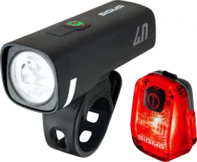 Sigma Sport Aura 40 + Hiro 10 Beleuchtungsset schwarz