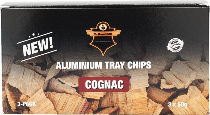 Mr. Barrel BBQ Oak Barrel Cognac Räucherchips, 150g (3x 50g)