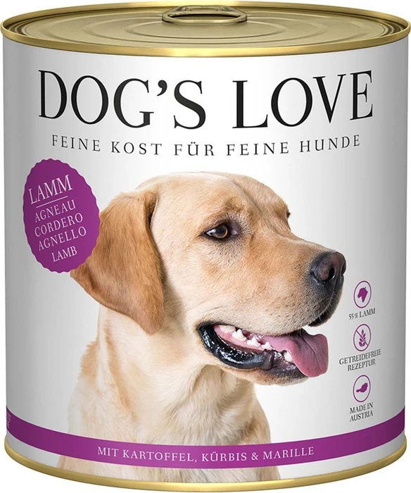 PetCo Dog's Love Classic Lamm mit Kürbis, Marille und Kartoffel, 4.80kg (6x 800g)
